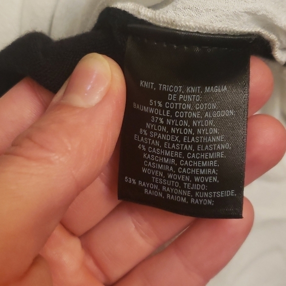 Anthropologie Angel of The North Cashmere Blend Navy Blue Layered Top Sweater - Picture 5 of 6